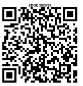 This is the QR code that will allow people to access the sign up forms for the Edge program in 2025 and 2026.