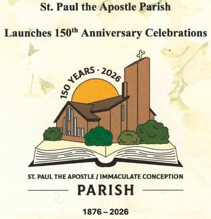 This is an image of St. Paul's Church that is being used for the 150 anniversary celebration.