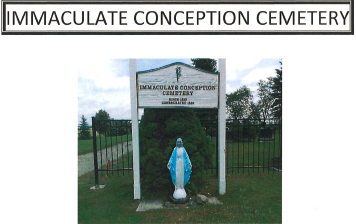 An image of the cemetery at Immaculate Conception